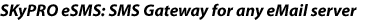 SKyPRO eSMS: SMS Gateway f�r jeden Mail Server